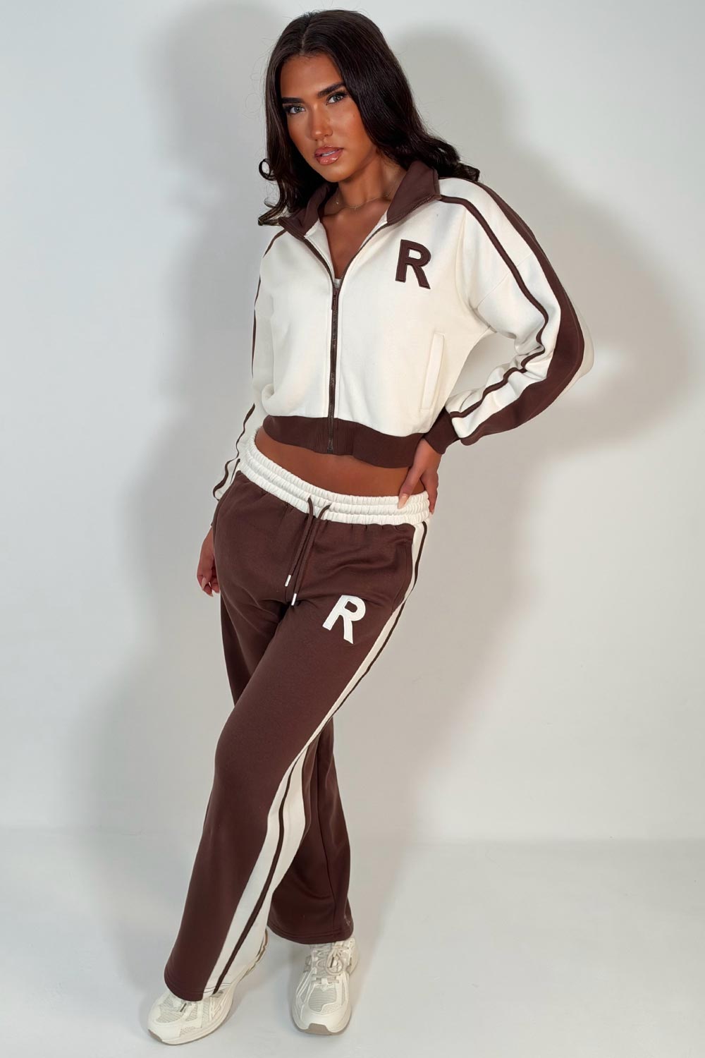 womens loungewear with r emblem styledup airport outfit zara uk