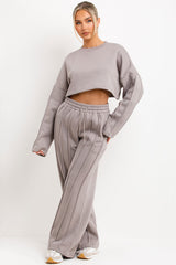 seam joggers and sweatshirt tracksuit set