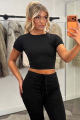 womens flare trousers and crop top two piece co ord set beige styledup uk