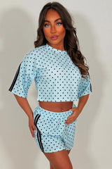 polka dot shorts and top co ord summer holiday airport outfit styledup white fox uk