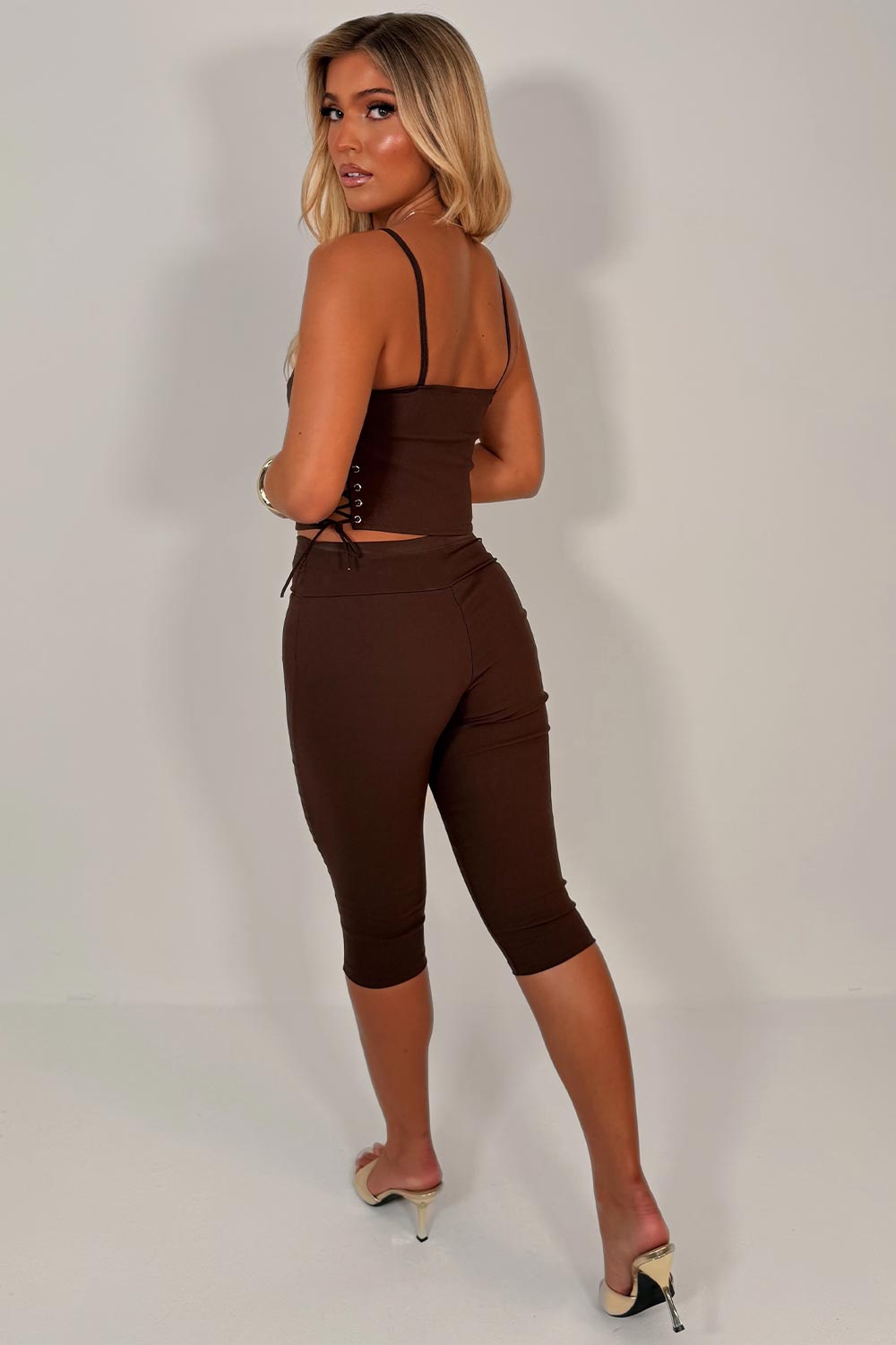 capri pants corset crop top two piece matching outfit set night out occasion outfit styledup uk