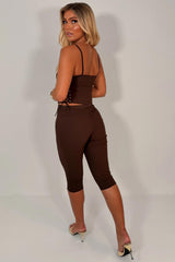 capri pants corset crop top two piece matching outfit set night out occasion outfit styledup uk