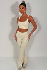 womens flare trousers and top two piece co ord set styledup uk