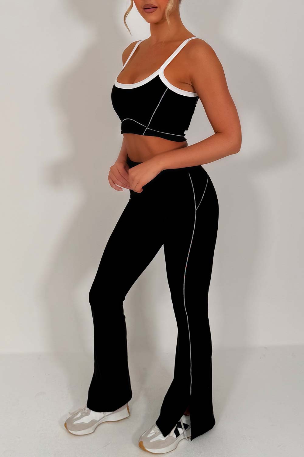 womens yoga pants and top two piece activewear set pilates outfit styledup uk