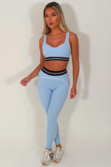 alo yoga airbrush high waist heart throb legging & bra two piece matching set uk sale styledup fashion