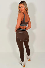 womens heart throb bra and high waist leggings two piece matching set alo yoga womens uk styledup 