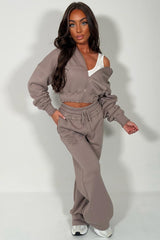 corset hoodie and joggers tracksuit co rod set for womens styledup uk