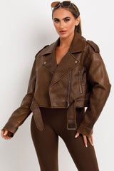 womens zara faux leather jacket sale uk