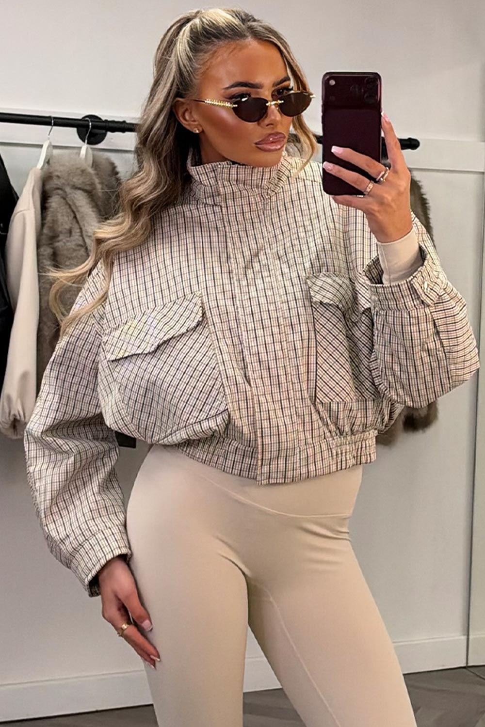 womens checked jacket uk styledup 