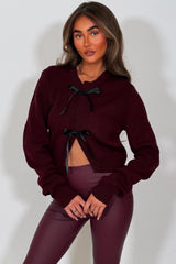 womens christmas party knitted cardigan print 