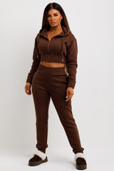 womens hoodie and joggers loungewear co ord set