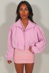 womens funnel neck beige bomber jacket styledup uk