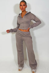 womens zara tracksuit set with cinched waist couture club