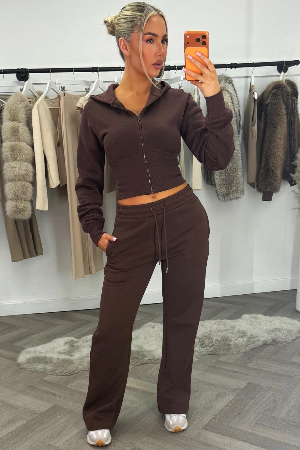 corset cinched waist hoodie and joggers tracksuit co rod set for womens styledup