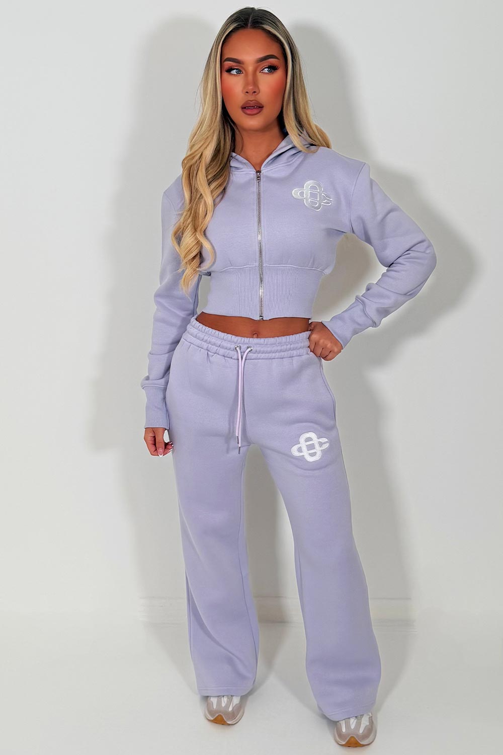 womens crop corset hoodie and joggers casual loungewear co ord set airport outfit styledup