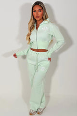 womens joggers and crop corset hoodie tracksuit set two piece couture club womens