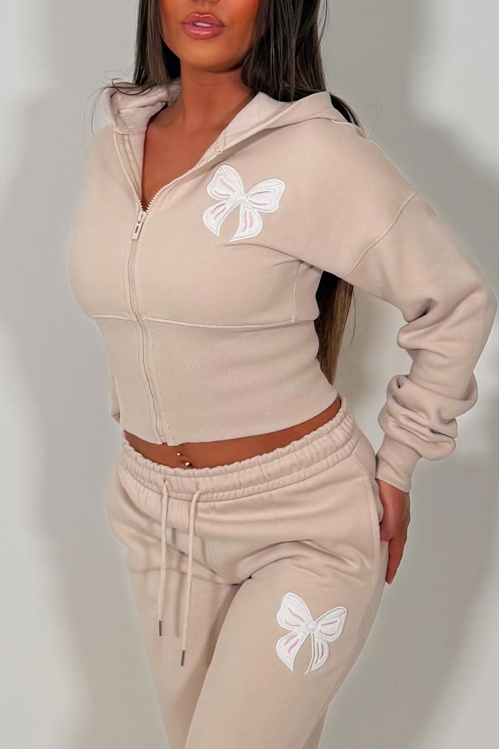 corset hoodie and joggers tracksuit co rod set for womens styledup