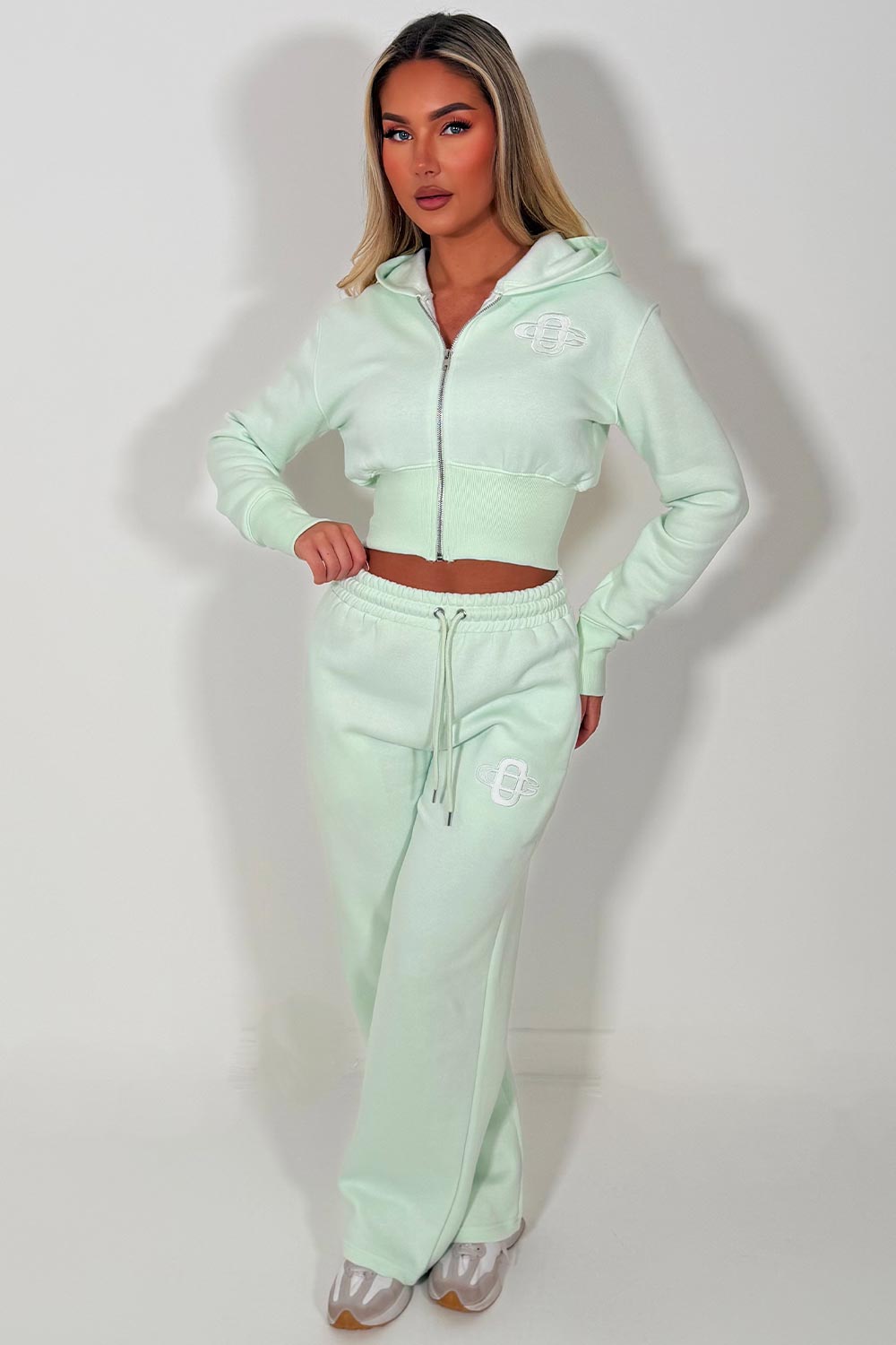 womens crop corset hoodie and joggers casual loungewear co ord set airport outfit styledup