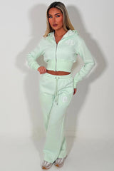 womens crop corset hoodie and joggers casual loungewear co ord set airport outfit styledup