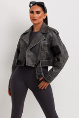 womens zara faux leather jacket sale uk