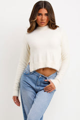 fluffy jumper cropped styledup