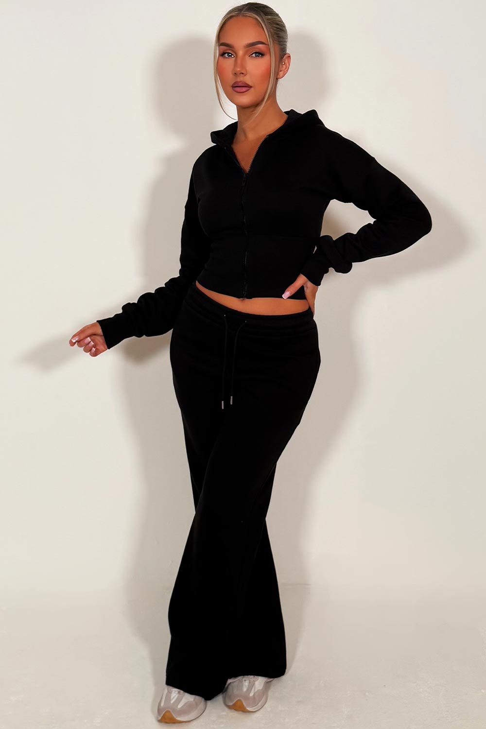 womens joggers and crop corset hoodie everyday tracksuit set styledup fashion