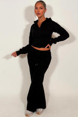 womens joggers and crop corset hoodie everyday tracksuit set styledup fashion