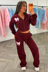 womens crop corset hoodie and joggers casual loungewear co ord set airport outfit styledup