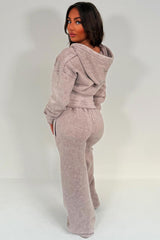 womens wide leg joggers and crop zip up hoodie tracksuit airport outfit lounge set styledup uk sale white fox 
