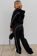 womens crop hoodie and joggers casual loungewear co ord set airport outfit styledup