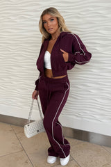 womens crop hoodie and joggers casual loungewear co ord set airport outfit styledup