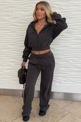 womens crop hoodie and joggers casual loungewear co ord set airport outfit styledup