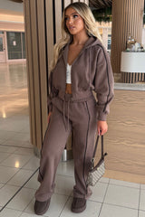 womens joggers and crop hoodie tracksuit set two piece 