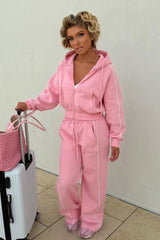 womens crop hoodie and joggers casual loungewear co ord set airport outfit styledup