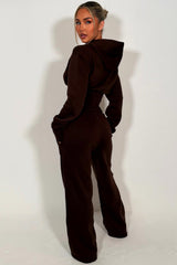 womens crop corset hoodie and joggers two piece loungewear co ord couture club set styledup fashion airport outfit 