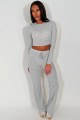 womens striped lounge set grey contrast striped co ord casual everyday outfit for airport styledup