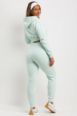 womens crop zip tracksuit co ord