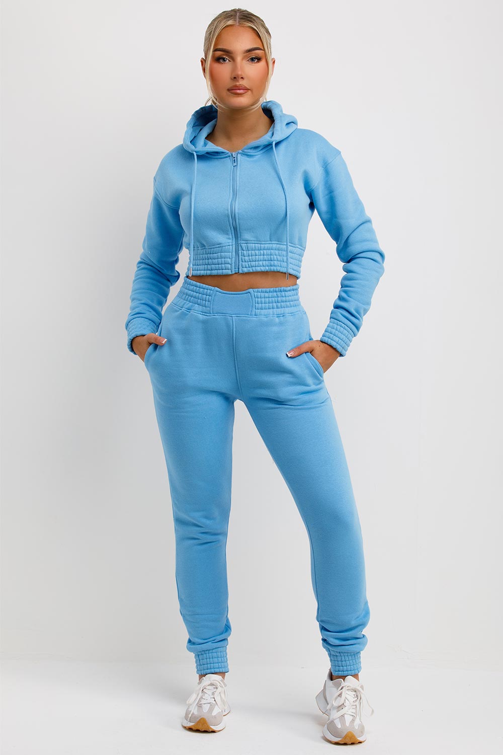 womens crop zip tracksuit co ord