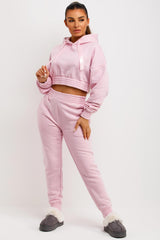 womens crop tracksuit co ord set