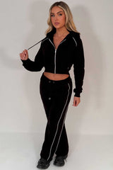 womens zara black tracksuit set uk