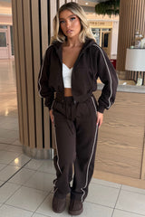 womens joggers and hoodie tracksuit set two piece travel in outfit styledup uk