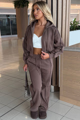 womens crop hoodie and joggers casual loungewear co ord set airport outfit styledup