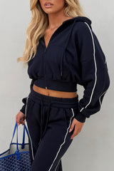 womens joggers and hoodie tracksuit set two piece travel in outfit styledup uk
