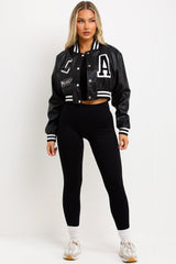 womens faux leather jacket black styledup fashion