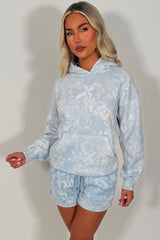 hoodie and shorts co ord with crosses applique styledup summer holiday airport outfit uk