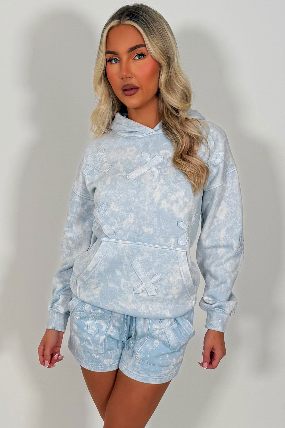 womens summer hoodie and shorts co ord set styledup uk