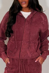 womens cross hoodie and wide leg joggers loungewear co ord tracksuit set styledup