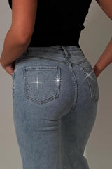 womens diamante jeans high waisted styledup uk sale