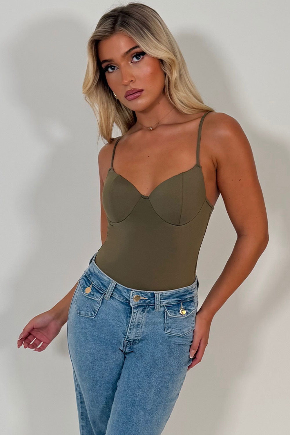 corset cupped top contouring with cami straps styledup