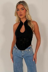 corset crop top with straps styledup 